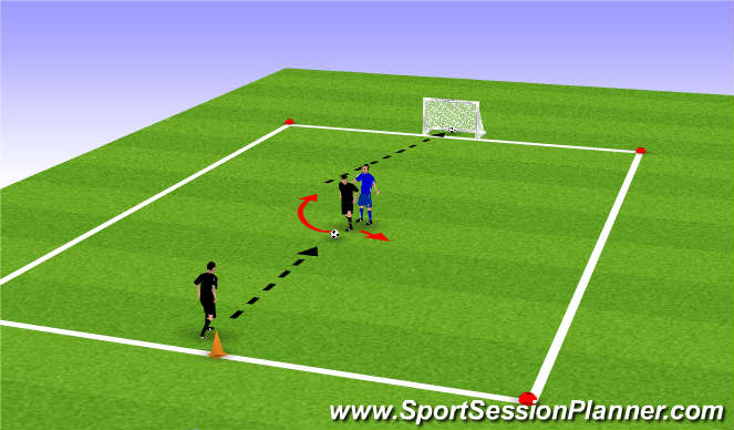 Football/Soccer Session Plan Drill (Colour): Drill pt 2 (Heel Raise)
