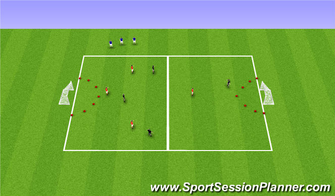 Football/Soccer Session Plan Drill (Colour): SSG - 4v4 tournament