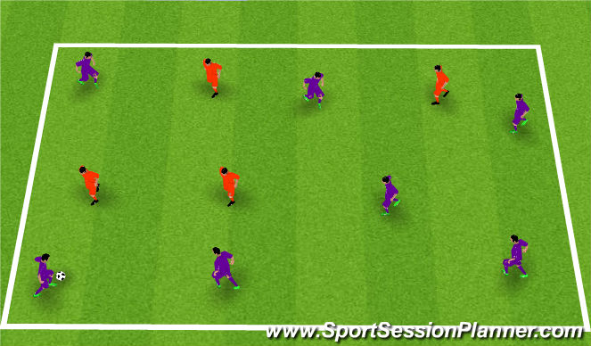 Football/Soccer Session Plan Drill (Colour): Possession Overload Game