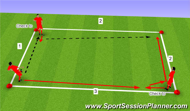 Football/Soccer Session Plan Drill (Colour): Simple Square