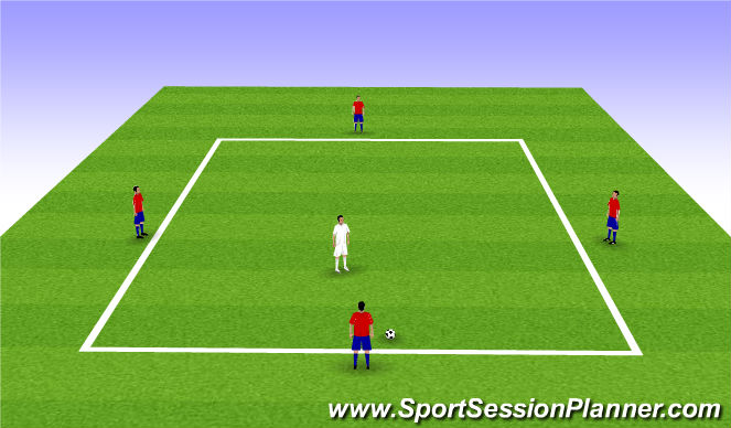 Football/Soccer Session Plan Drill (Colour): 4v1