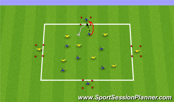 Football/Soccer Session Plan Drill (Colour): Target Boxes