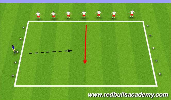 Football/Soccer Session Plan Drill (Colour): Main Theme - Passing / Shooting