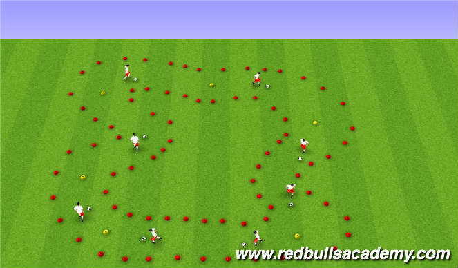 Football/Soccer Session Plan Drill (Colour): Main Theme - Dribbling / RWB
