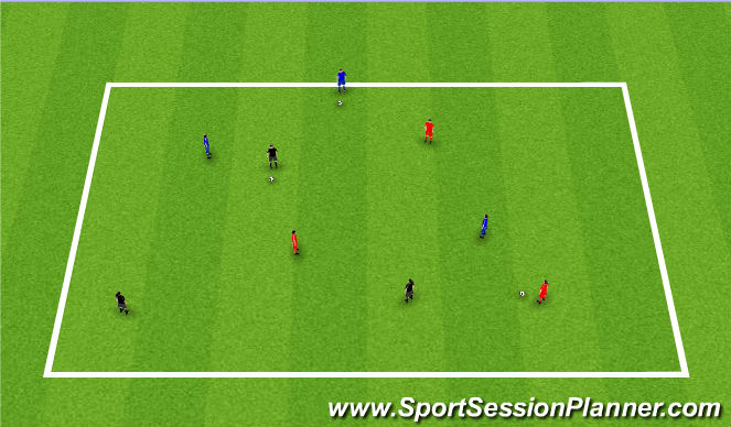 Football/Soccer Session Plan Drill (Colour): Passing practice