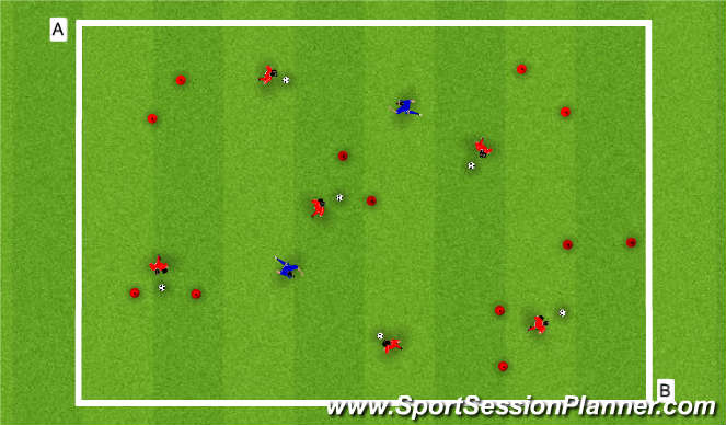 Football/Soccer Session Plan Drill (Colour): 2 Def. Gates