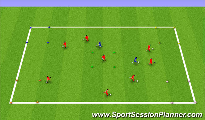 Football/Soccer Session Plan Drill (Colour): Warm Up