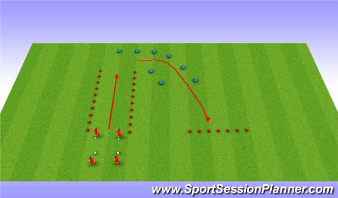 Football/Soccer Session Plan Drill (Colour): Sprint/Turn/Sprint