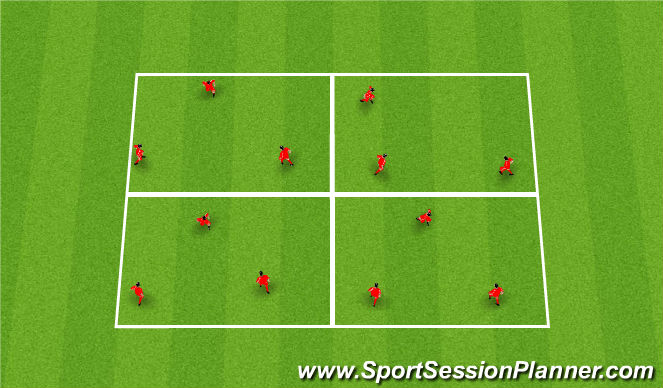 Football/Soccer Session Plan Drill (Colour): Technical Warm Up: