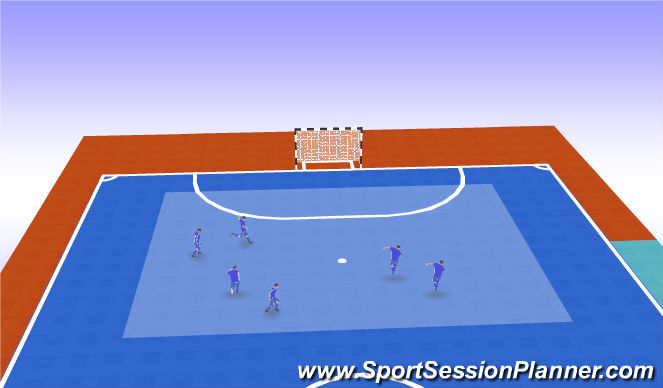 Futsal Session Plan Drill (Colour): Conducción robo