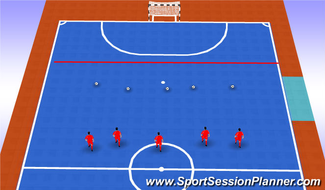 Futsal Session Plan Drill (Colour): Reaccion + fin