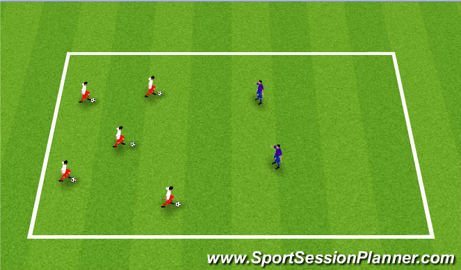 Football/Soccer Session Plan Drill (Colour): pulse raiser