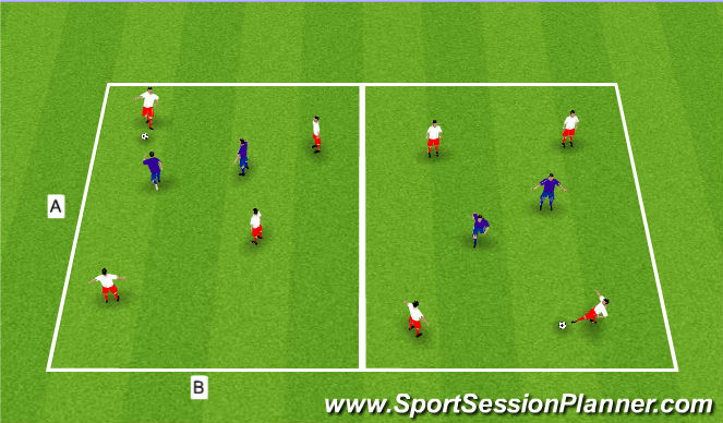 Football/Soccer Session Plan Drill (Colour): tactical