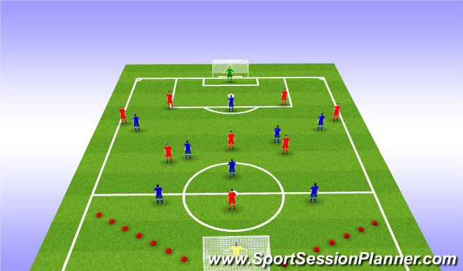 Football/Soccer Session Plan Drill (Colour): SSG