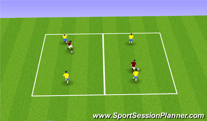 Football/Soccer Session Plan Drill (Colour): Shielding