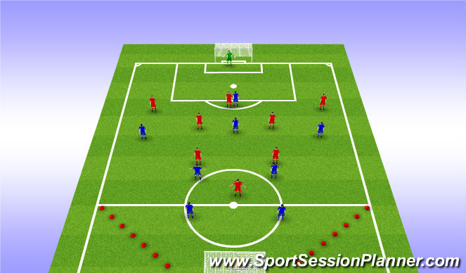 Football/Soccer Session Plan Drill (Colour): SSG