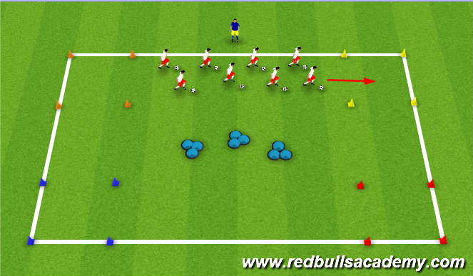 Football/Soccer Session Plan Drill (Colour): Mario Cart