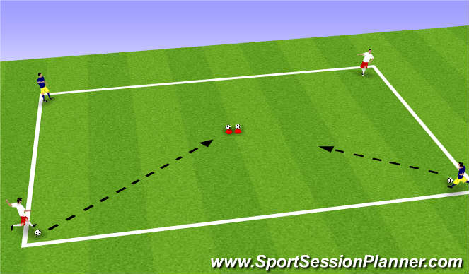 Football/Soccer Session Plan Drill (Colour): Striking Game
