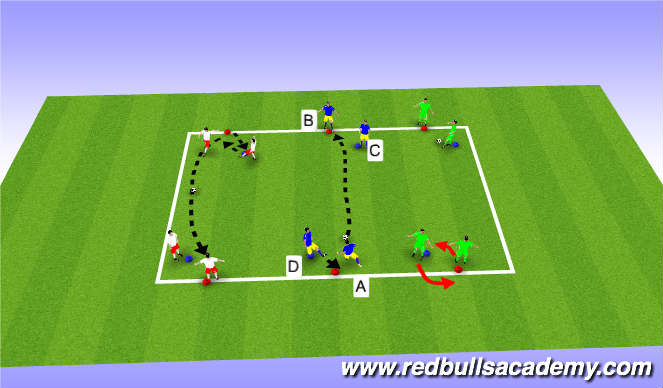 Football/Soccer Session Plan Drill (Colour): Technical