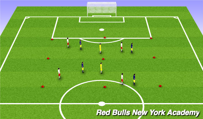 Football/Soccer Session Plan Drill (Colour): SSG