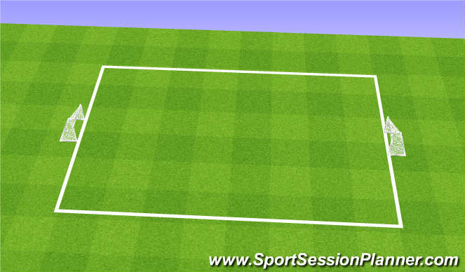 Football/Soccer Session Plan Drill (Colour): Field Set Up - 2 Goal