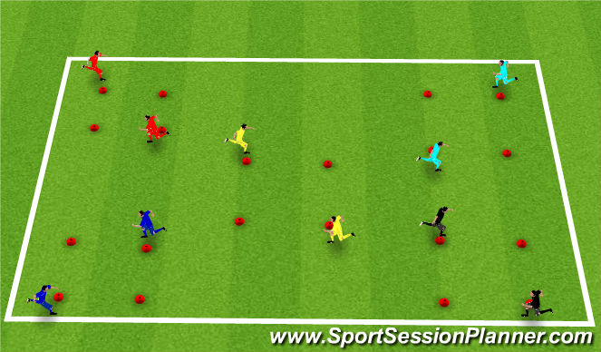 Football/Soccer Session Plan Drill (Colour): Chase