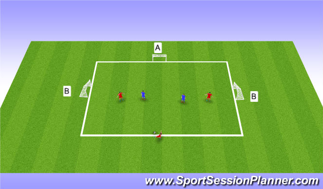 Football/Soccer Session Plan Drill (Colour): Pass and Move Main