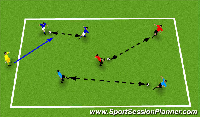 Football/Soccer Session Plan Drill (Colour): Chase the Ball