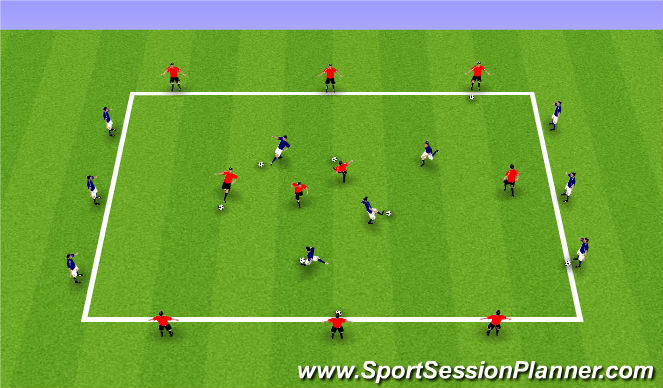 Football/Soccer Session Plan Drill (Colour): Switch Warm Up