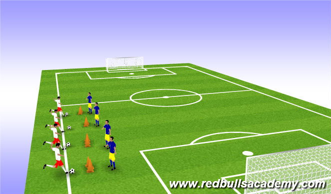 Football/Soccer Session Plan Drill (Colour): Warm up-passing