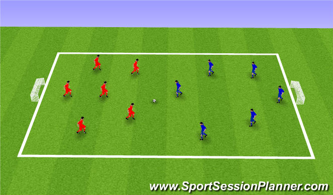 Football/Soccer Session Plan Drill (Colour): SSG (30mins)