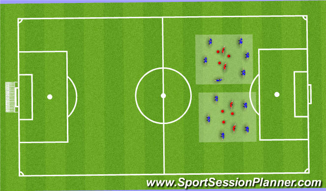 Football/Soccer Session Plan Drill (Colour): passing practice