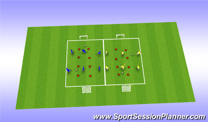 Football/Soccer Session Plan Drill (Colour): Box Shot