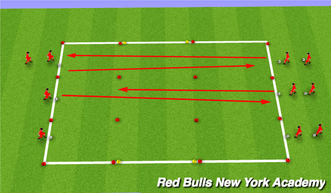 Football/Soccer Session Plan Drill (Colour): Technique - 1v1