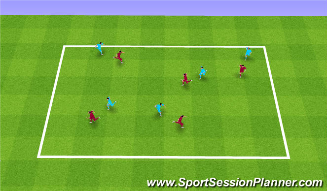 Football/Soccer Session Plan Drill (Colour): Catch me if you can