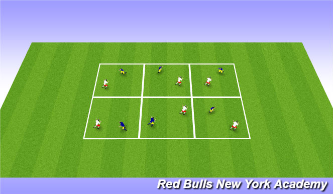 Football/Soccer Session Plan Drill (Colour): Warm Up: Knee Slap