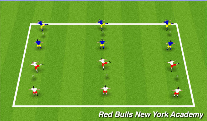 Football/Soccer Session Plan Drill (Colour): Warm up