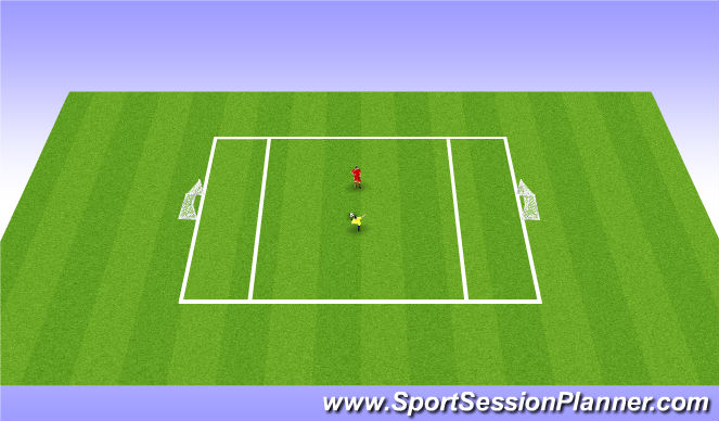 Football/Soccer Session Plan Drill (Colour): 1v1 - Skill Intro