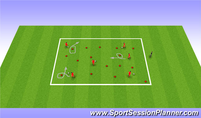 Football/Soccer Session Plan Drill (Colour): Island Vacation