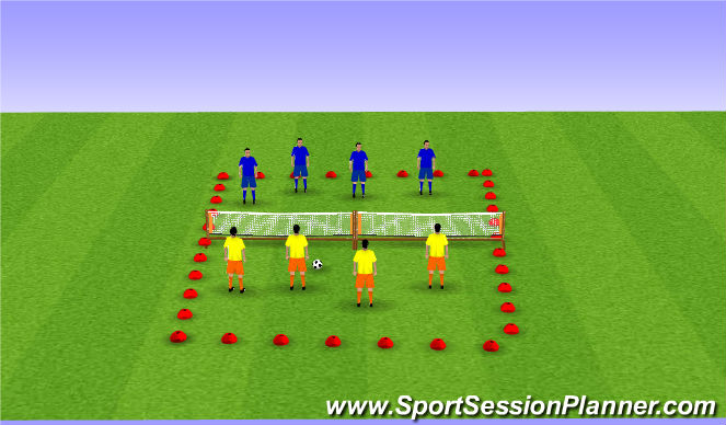 Football/Soccer Session Plan Drill (Colour): Developing Team Work