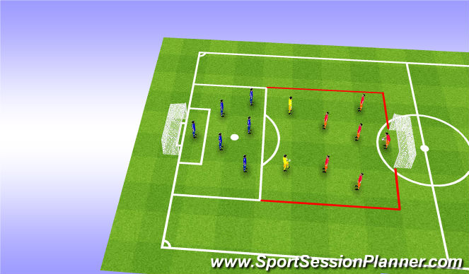 Football/Soccer Session Plan Drill (Colour): Spel smålag