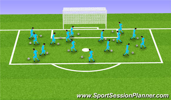 Football/Soccer Session Plan Drill (Colour): Warm Up