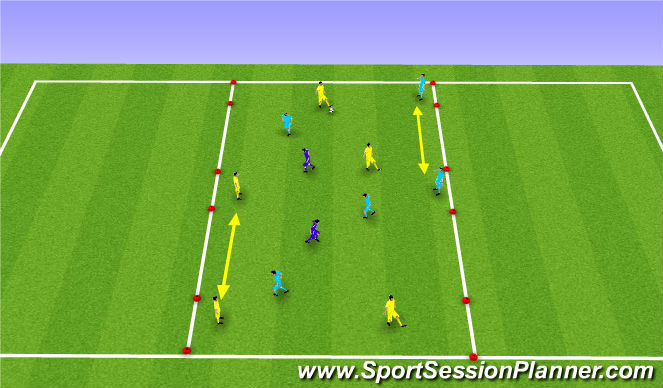 Football/Soccer Session Plan Drill (Colour): Conditioned Game