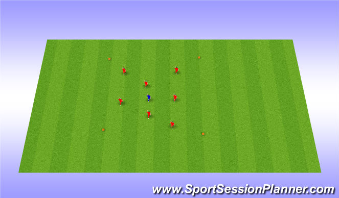 Football/Soccer Session Plan Drill (Colour): Team Building - Chain Tag