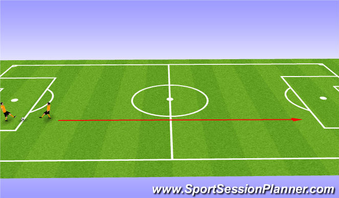 Football/Soccer Session Plan Drill (Colour): Passing/interval