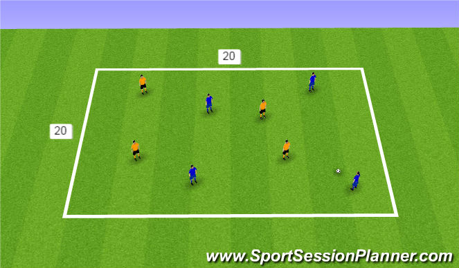 Football/Soccer Session Plan Drill (Colour): Possession