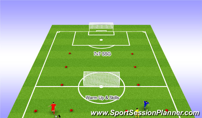Football/Soccer Session Plan Drill (Colour): Nike Warm Up
