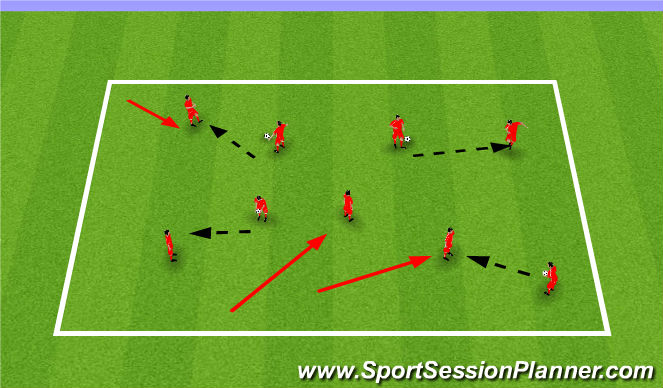 Football/Soccer Session Plan Drill (Colour): Warm Up