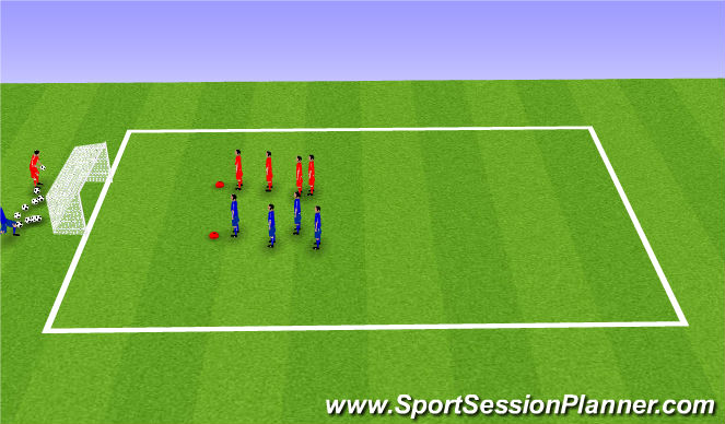 Football/Soccer Session Plan Drill (Colour): Over the Hedge