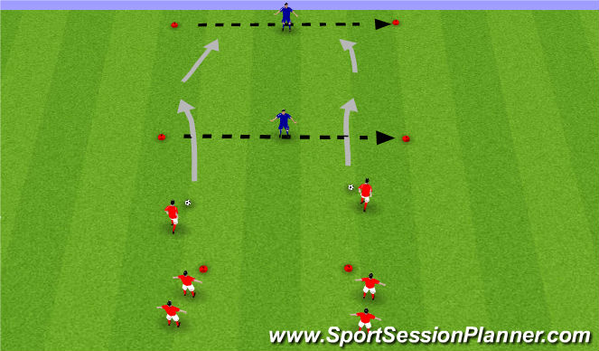 Football/Soccer Session Plan Drill (Colour): Dribbling Jail Game